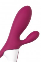 Вибратор с клиторальным стимулятором и подогревом Satisfyer Hot Bunny Connect App, бордовый, 17,5 см