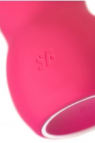 Вакуумный стимулятор клитора с вибрацией Satisfyer Pro To Go 1, красный, 9 см