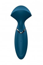 Вибромассажер для всего тела Satisfyer Mini Wand-er, силикон, синий, 16 см