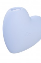 Вакуумно-волновой стимулятор клитора с вибрацией Satisfyer Cutie Heart, силикон, голубой, 7,7 см