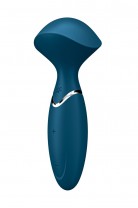 Вибромассажер для всего тела Satisfyer Mini Wand-er, силикон, синий, 16 см