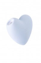 Вакуумно-волновой стимулятор клитора с вибрацией Satisfyer Cutie Heart, силикон, голубой, 7,7 см
