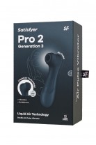 Вакуумный стимулятор клитора Satisfyer Pro 2 Generation 3, чёрный, 16,4 см