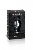 Анальная пробка Mystim John L, электростимуляция, хирургическая сталь, 10,5 см, Ø 5 см