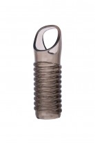 Насадка ToyFa XLover, для увеличения размера, черная прозрачная, 11 см