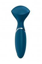 Вибромассажер для всего тела Satisfyer Mini Wand-er, силикон, синий, 16 см
