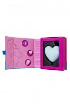 Вакуумно-волновой стимулятор клитора с вибрацией Satisfyer Cutie Heart, силикон, голубой, 7,7 см