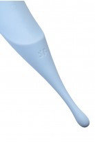 Точечный вибратор с вакуумной стимуляцией Satisfyer Twirling Pro, силикон, голубой, 20 см