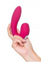 Вибратор Satisfyer Sunray Connect App, с вакуум-волновым стимулятором, силикон, розовый, 15 см
