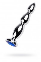 Анальная пробка Metal by TOYFA, металл, серебристая, сапфир, Ø 2,5 см Анальная пробка Metal by TOYFA, металл, серебристая, сапфир, Ø 2,5 см