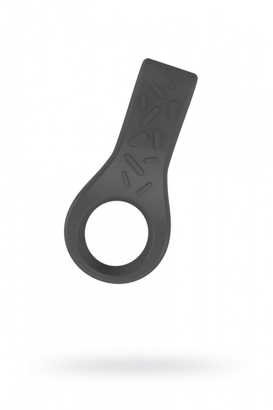 Эрекционное кольцо OVO с выносным элементом для клиторальной стимуляции, с вибрацией, силиконовое, серое