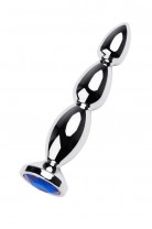 Анальная пробка Metal by TOYFA, металл, серебристая, сапфир, Ø 2,5 см Анальная пробка Metal by TOYFA, металл, серебристая, сапфир, Ø 2,5 см