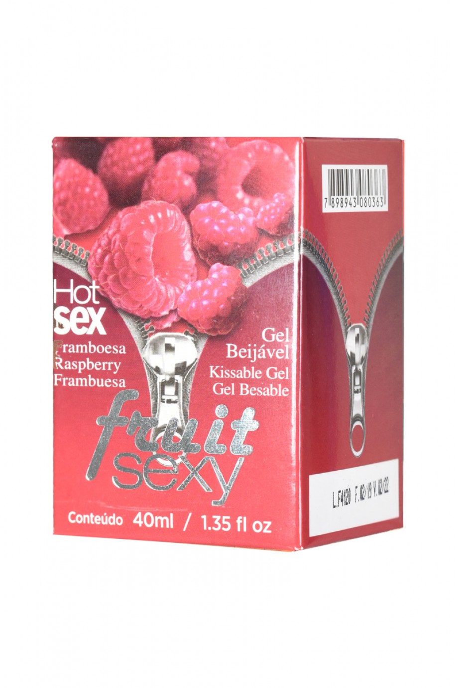Массажное масло для поцелуев INTT FRUIT SEXY Raspberry с разогревающим эффектом и ароматом малины, 40 мл