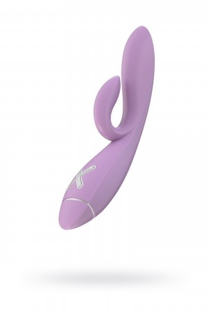 Вибратор OVO K1-6 с клиторальным стимулятором, розовый