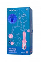 Вибратор с расширением Satisfyer Air Pump Booty 5+ Connect App, силикон, розовый, 15 см