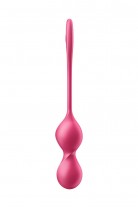 Вагинальные шарики с вибрацией Satisfyer Love Birds 2 Connect App, с пультом ДУ, красный, 22,2 см