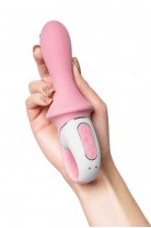Вибратор с расширением Satisfyer Air Pump Booty 5+ Connect App, силикон, розовый, 15 см