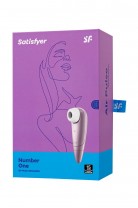 Вакуум-волновой стимулятор клитора Satisfyer Number One, ABS пластик, розовый, 14,5 см