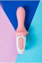 Вибратор с расширением Satisfyer Air Pump Booty 5+ Connect App, силикон, розовый, 15 см