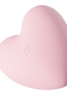 Вакуумно-волновой стимулятор клитора с вибрацией Satisfyer Cutie Heart, силикон, розовый, 7,6 см