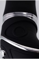 Анальный вибростимулятор, силикон, черный, 20,7 см (в пакете)