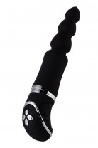 Анальный вибростимулятор, силикон, черный, 20,7 см (в пакете)