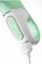 Вибратор с расширением Satisfyer Air Pump Bunny 5+ Connect App, силикон, мятный, 10 см