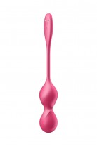 Вагинальные шарики с вибрацией Satisfyer Love Birds 2 Connect App, с пультом ДУ, красный, 22,2 см