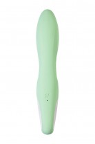Вибратор с расширением Satisfyer Air Pump Bunny 5+ Connect App, силикон, мятный, 10 см