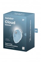 Вакуумный стимулятор клитора Satisfyer Cloud Dancer, силикон, голубой, 9 см