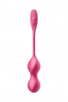 Вагинальные шарики с вибрацией Satisfyer Love Birds 2 Connect App, с пультом ДУ, красный, 22,2 см