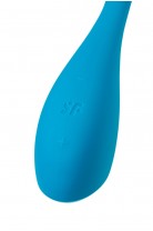 Стимулятор точки G с фиксацией формы Satisfyer G-Spot Flex 5 Connect App, голубой, 19,6 см