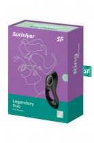Эрекционное кольцо на пенис Satisfyer Legendary Duo, силикон, черный, Ø 2,5 см