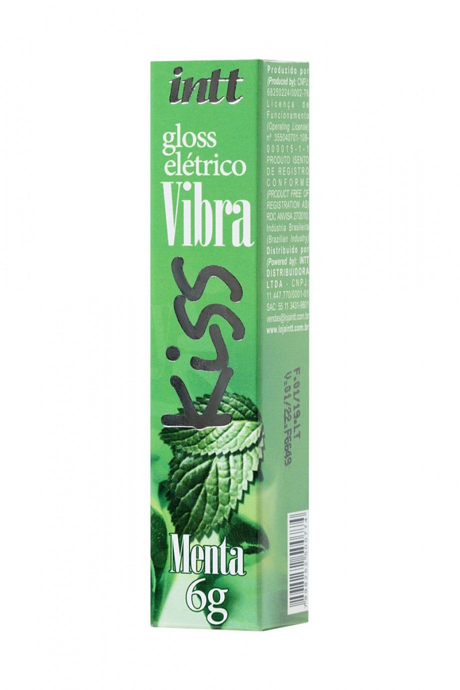 Блеск для губ INTT GLOSS VIBE Mint с эффектом вибрации, мятный, 6 г