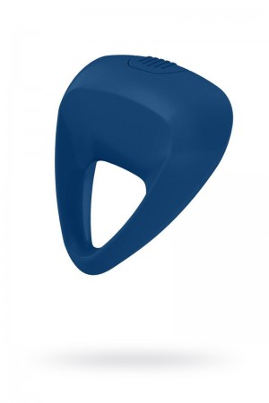 Эрекционное кольцо OVO инновационной трехгранной формы с мощной вибрацией, силиконовое, синее