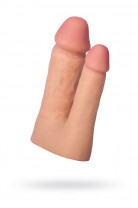 Насадка TOYFA XLover Double Pleasure для двойного проникновения, телесный, 19 см