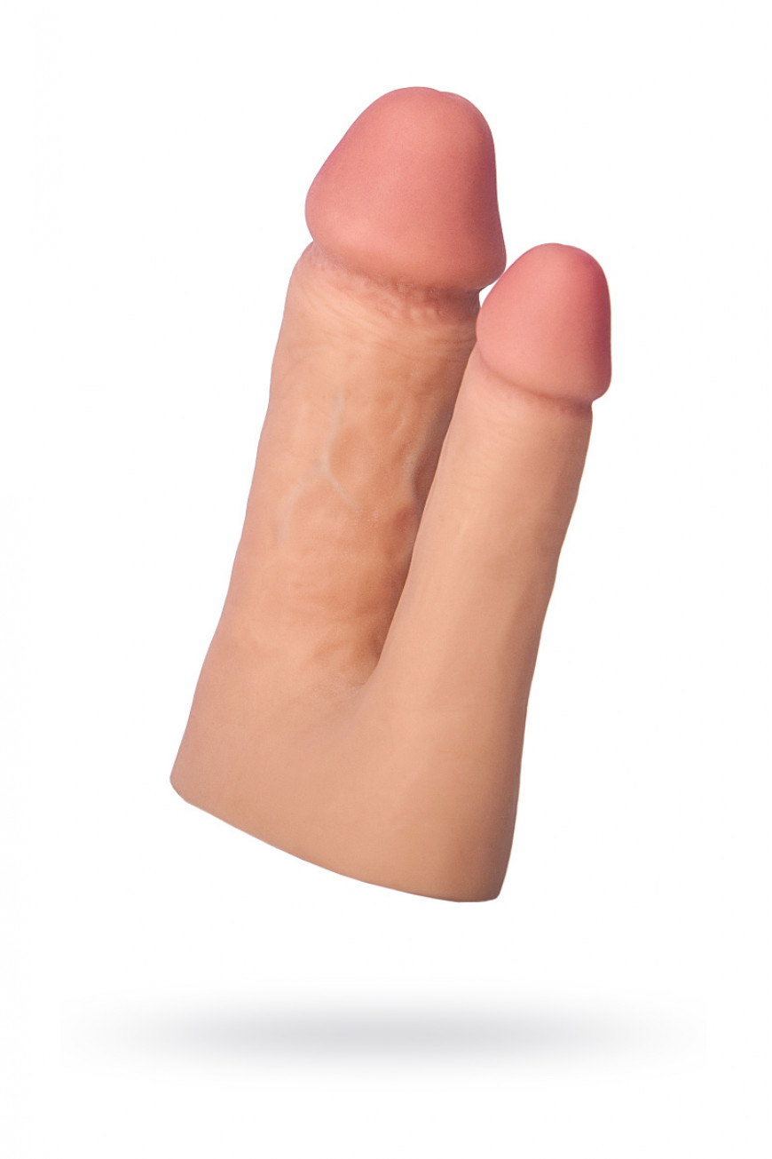 Насадка TOYFA XLover Double Pleasure для двойного проникновения, телесный, 19 см